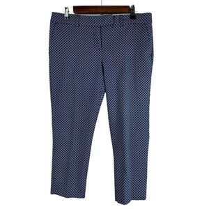 Dalia Capri‎ Dress Pants Women's 8 Blue White Pattern